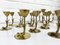 Scandinavian Brass Candlesticks by Gunnar Ander for Ystad Metall Sweden, 1960s, Set of 15 7