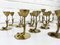 Scandinavian Brass Candlesticks by Gunnar Ander for Ystad Metall Sweden, 1960s, Set of 15, Image 7