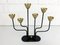 Vintage Scandinavian Candelabra in Brass and Metal by Gunnar Ander for Ystad Metall, 1950s 1