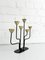 Vintage Scandinavian Candelabra in Brass and Metal by Gunnar Ander for Ystad Metall, 1950s 3