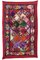 Vintage Embroidered Uzbek Wall Hung Patchwork Tapestry, 1920s 1