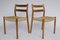 Vintage Danish #84 Chairs in Teak by Niels Møller, 1970s, Set of 4 1