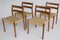 Vintage Danish #84 Chairs in Teak by Niels Møller, 1970s, Set of 4 2
