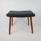 Repose-Pieds Mid-Century en Teck et Cuir, Danemark, 1960s 2