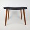 Mid-Century Danish Teak and Leather Footstool, 1960s, Image 1