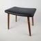 Repose-Pieds Mid-Century en Teck et Cuir, Danemark, 1960s 3