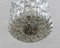 French Pendant Light in Textured Glass, 1950, Image 4