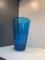 Italian Blue Crystal Handmade Cut Vase from Simoeng 8