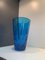 Italienische handgefertigte italienische Vase aus blauem Kristallglas von Simoeng 8