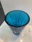 Italienische handgefertigte italienische Vase aus blauem Kristallglas von Simoeng 11