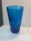 Italienische handgefertigte italienische Vase aus blauem Kristallglas von Simoeng 12