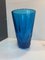 Italienische handgefertigte italienische Vase aus blauem Kristallglas von Simoeng 3