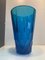 Italienische handgefertigte italienische Vase aus blauem Kristallglas von Simoeng 2