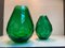 Italienische handgefertigte italienische Vasen aus grünem Kristallglas von Simoeng, 2er Set 4