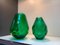 Jarrones italianos de cristal verde tallado hechos a mano de Simoeng. Juego de 2, Imagen 9