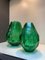 Vases en Cristal Vert Fait Main de Simoeng, Italie, Set de 2 7