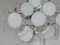 Italian Murano White and Clear Glass Chandelier from Vistosi, 1970s 5