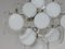 Lámpara de araña italiana de cristal de Murano blanco y transparente de Vistosi, años 70, Imagen 5
