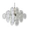 Italian Murano White and Clear Glass Chandelier from Vistosi, 1970s 1