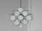 Italian Murano White and Clear Glass Chandelier from Vistosi, 1970s 6