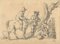 AfterJoseph William Allen RBA, Scène de Paysan Bucolique, 1836, Dessin à l'Encre et Lavis 1