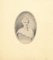 Conde Mario Grixoni, Retrato ovalado de una dama eduardiana, principios del siglo XX, dibujo de grafito, Imagen 1