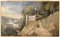 William George Jennings, Italianate Landschaft mit Figuren, 1820er, Aquarell 3