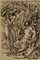 Chronos con madre e hijo, siglo XVII, dibujo a tinta, Imagen 1