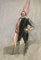 Steven Spurrier, Portrait eines Cavalier, 1907, Gouache Gemälde 1