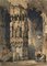 After Samuel Prout OWS, Cathedral Ruins, Rouen, inizio XIX secolo, acquerello, Immagine 1