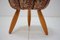 Mid-Century Stool / Tabouret in the Style of Jindřich Halabala, 1958, Image 6