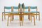 Sedie da pranzo in legno curvato, Danimarca, anni '60, set di 6, Immagine 4