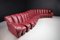 Modulares Ds-600 Snake Sofa aus Bordeaux Leder von Ueli Berger für De Sede, 1970er, 18er Set 16