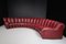 Modulares Ds-600 Snake Sofa aus Bordeaux Leder von Ueli Berger für De Sede, 1970er, 18er Set 12