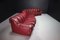 Modulares Ds-600 Snake Sofa aus Bordeaux Leder von Ueli Berger für De Sede, 1970er, 18er Set 2