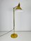 Lámpara de pie ajustable de latón, años 70, Imagen 3