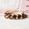 Vintage 18k Gold Ring with Garnets, 1940s, Image 1