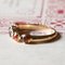 Vintage 18k Gold Ring with Garnets, 1940s, Image 4