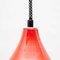 Early 20th Century Red Lacquered Metal Ceiling Lamp 5