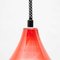 Early 20th Century Red Lacquered Metal Ceiling Lamp, Image 5