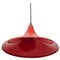 Early 20th Century Red Lacquered Metal Ceiling Lamp 1