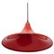 Early 20th Century Red Lacquered Metal Ceiling Lamp, Image 1