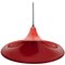 Early 20th Century Red Lacquered Metal Ceiling Lamp 8