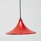 Early 20th Century Red Lacquered Metal Ceiling Lamp 4