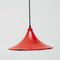 Early 20th Century Red Lacquered Metal Ceiling Lamp, Image 4