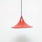 Early 20th Century Red Lacquered Metal Ceiling Lamp 2