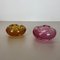 Murano Glass Bubble Structure Bowls or Ashtrays, Italy, 1970s, Set of 2 5