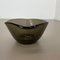 Green Glass Bullicante Bowl or Ashtray attributed to Venini, Italy, 1970s 5