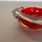 Murano Glass Faceted Sommerso Bowl or Ashtray, Italy, 1970s 8