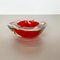 Murano Glass Faceted Sommerso Bowl or Ashtray, Italy, 1970s 2